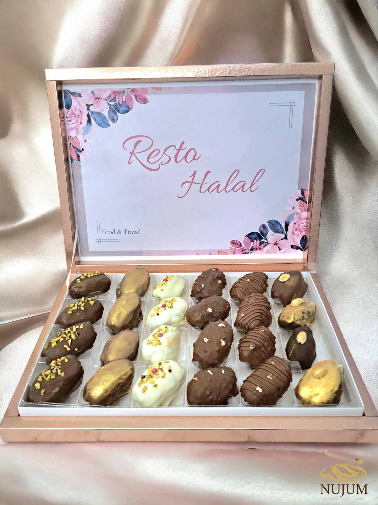 Coffret Personnalisé Deglet Nour 24 Dattes ( remise main propre )